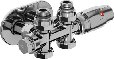 Obrázek produktu pro Mexen G00 sada termostatická rohová/přímá s krytkou R, Duplex, DN50, chrom - W908-900-905-01