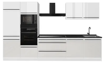 Imagen del producto de Mueble de cocina Vicco R-Line Blanco alto brillo/Blanco 340 cm encimera Antracita, Model 66593