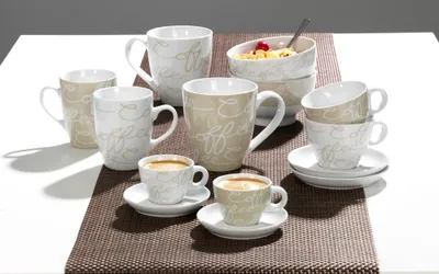 Produktbild von Becher 250ml 6er Set sortiert Cornello creme