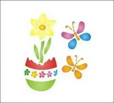Obrázok produktu pre Umyvateľná veľkonočná šablóna 12 x 15 cm – Galeria Hobby