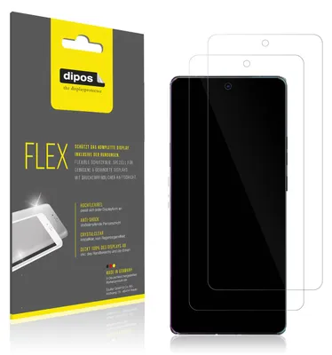 Produktbild von 2x Schutzfolie für MOTOROLA Moto Edge 40 Pro Folie, 100% Displayabdeckung, dipos Flex