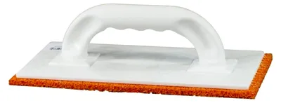 Produktbild von Reibebrett mit Schwammgummibelag 280 x 140 x 10 mm, mittelporig, orange