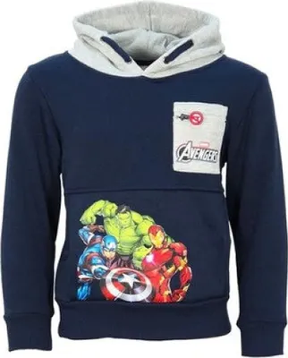Produktbild von Marvel Avengers Kinder Jungen Fleece Hoodie Kapuzenpullover – Blau / 92