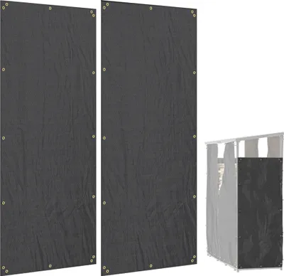 Produktbild von Abdeckung für Brennholzregal, 2er-Set, wetterfest & staubdicht, 148 x 62 cm, Polyester, 148 x 62 x 0,1 cm, für Garten und Terrasse