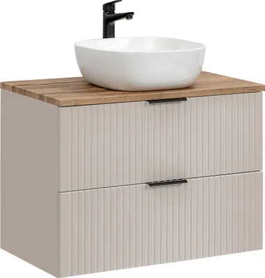 Produktbild von Waschtisch 80cm, in kaschmir und Eiche, ADELAIDE-56-CASHMERE