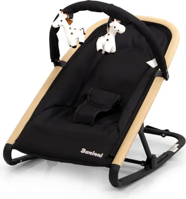 Produktbild von Baninni Babywippe LuluX Schwarz - Holz