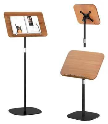 2-in-1 Bücherständer, höhenverstellbar 90-130 cm, 180° neigbar