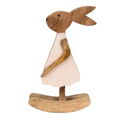 Produktbild von Clayre & Eef Figur Kaninchen 17x7x30 cm Braun Holz