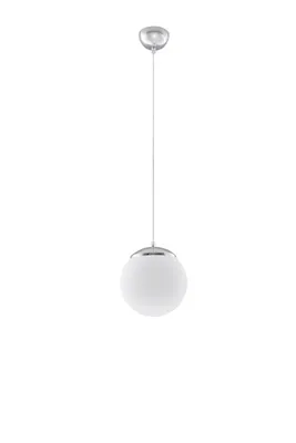 Produktbild von Pendelleuchte Modern minimalistisch "Bianco" Chrom Weiß Metall Glas Hängelampe Wohnzimmer Esstisch