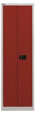 Produktbild von Bisley Universal Flügeltürenschrank - Farbe: Lichtgrau/Kardinalrot