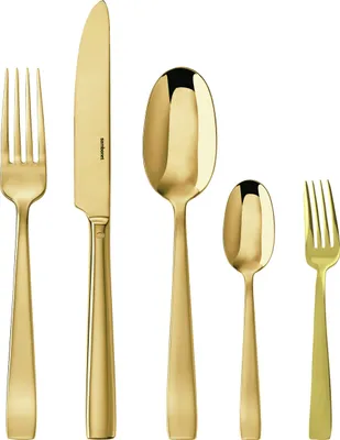 Produktbild von Sambonet Besteckset 30-tlg. Flat Mirror Gold