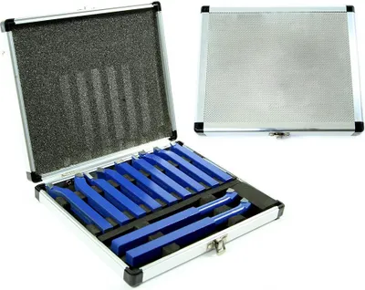 Produktbild von 11 Stück Drehmeißelset Drehstahlset Messerset Drehstähle 12 x 12mm Drehbank 2360