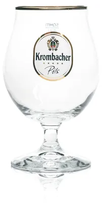 Produktbild von Krombacher Bier Glas 0,4l Schwenker Goldrand Gläser Brüssel Ballon Tulpe Pokal