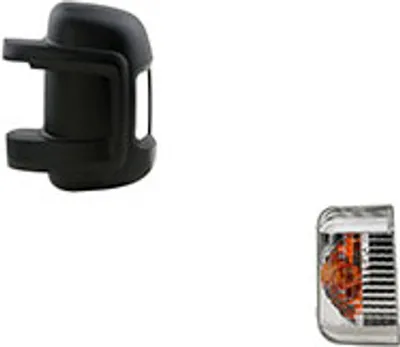 Productafbeelding van Spiegelschild + knipperlicht, geschikt voor Citroën Jumper III, bouwjaar 2006, rechts, zonder lamp. Onderdeelnummers: 2507070066, Hagus 6325H3, 71748254, Johns
