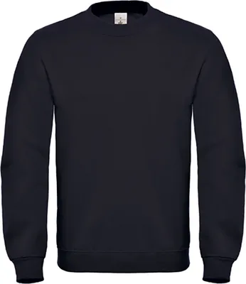 Produktbild von B&C Herren Sweatshirt Pulli Pullover Rundhals Sweater langarm, Größe:2XL, Farbe:Schwarz