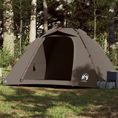 Produktbild von "2026 Promotion" Angelzelt 4 Personen, Familienzelt UV-Schutz, Braun Quick Release - Campingzelte CC23129