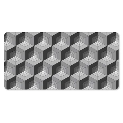 Produktbild von MuchoWow® Schreibtischunterlage Muster - Würfel - 3D 80x40 cm - XXL Mauspad - Gaming Mauspad