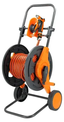 Produktbild von Schmith Schlauchwagen mit Gartenschlauch 25m 1/2" Set Bewässerung Schlauchtrommel Wasserschlauch Gartenbrause Spritzpistole Kupplung