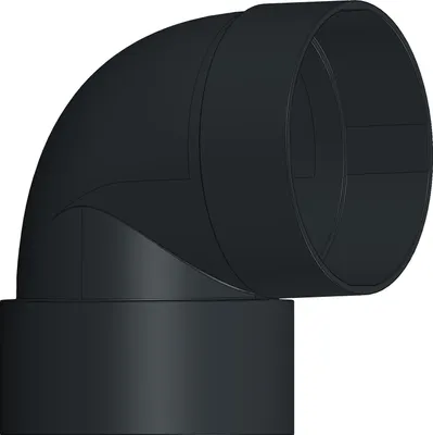 Produktbild von Dachrinne Halbrund 60mm Einzelteile | Rohrbogen Bogen 88° Anthrazit | Kunststoff PVC Fallrohr DN60 | Gartenhaus Carport Terasse