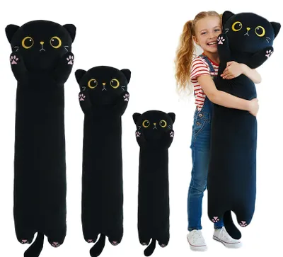 Produktbild von Plüschkatzen-Kissen – Weich und kuschelig – 90 cm