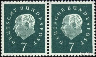 Produktbild von Briefmarken BRD (BR.Deutschland) 1959 Mi 302wP waagerechtes Paar postfrisch Heuss