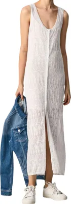 Produktbild von Pepe Jeans Damen Patty weiß durchbrochenes trägerloses Kleid XS