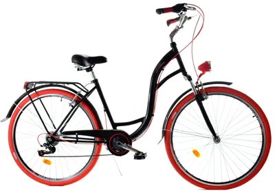 Zdjęcie produktu dla Rower Dallas City 28" 7spd LUX - czarny z czerwonym
