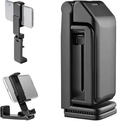 Produktbild von Universelle Flugzeug-Handyhalterung, kompatibel mit iPhone und Samsung Galaxy, ausziehbarer Einbein-Handyhalter, 360° drehbare Handyhalterung