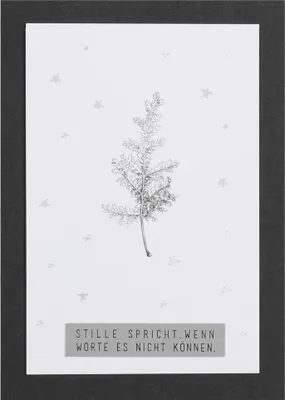 Produktbild von Kondolenz Glanzblätterkarte "Stille spricht"