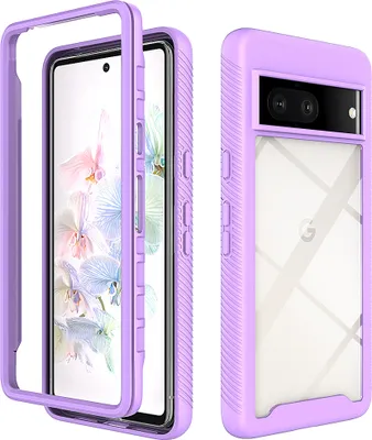 Image de Google Pixel 7 Cover, Hybrid Transparent dos robuste TPU Bumper anti-dérapant anti-choc Housse de protection pour Google Pixel 7 Lila
