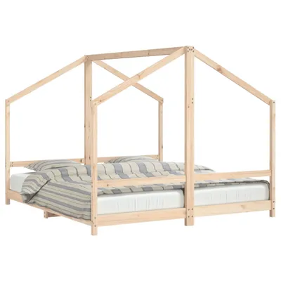 Zdjęcie produktu dla vidaXL Łóżko dziecięce 2x(90x200) cm lite drewno sosnowe