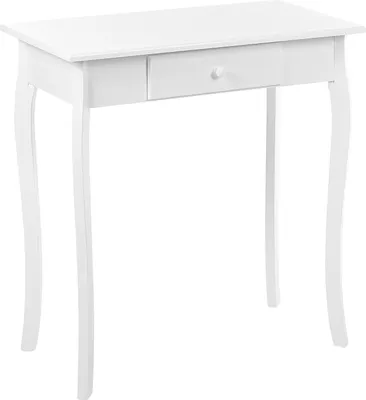 Obrázek produktu pro BELIANI Konzolový stolek bílý MDF dřevěné nohy 75 x 40 x 77 cm se zásuvkou nábytek francouzský design obývací pokoj chodba
