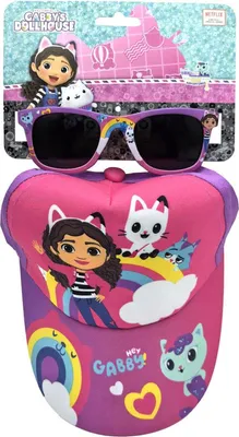 Immagine prodotto di Berretto e occhiali da sole per bambine Gabby's Dollhouse - leggeri, comodi e alla moda