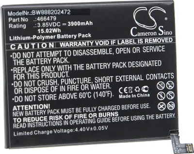 Produktbild von vhbw Akku Ersatz für Wiko 466479 für Handy Smartphone Telefon (3900 mAh, 3,85 V, Li-Polymer)