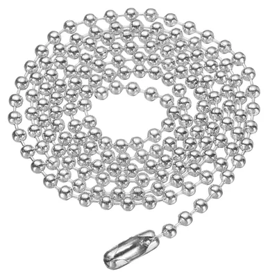 Eisenkugelkette 2,4 mm, 65 cm, silber, für Schmuck & DIY
