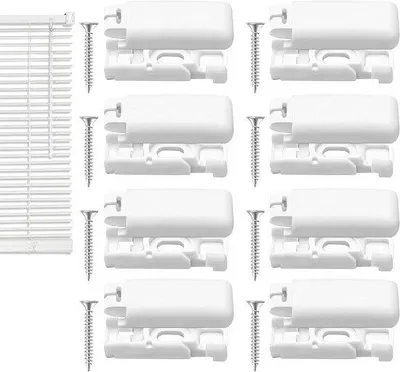 Image de Supports de fixation pour stores vénitiens et volets roulants - 8 pièces - Pièces de rechange universelles pour fenêtres