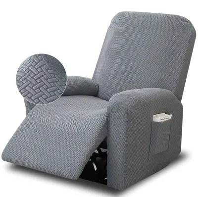 Productafbeelding van 4-delige Stretch Stoelhoes voor Relaxfauteuils met Zakjes