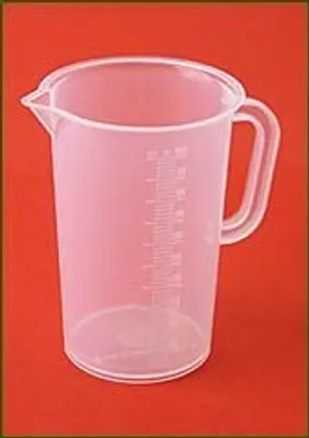 Produktbild von Messbecher, transparent, mit erhabener Skala, 100 ml, 2 ml Teilung