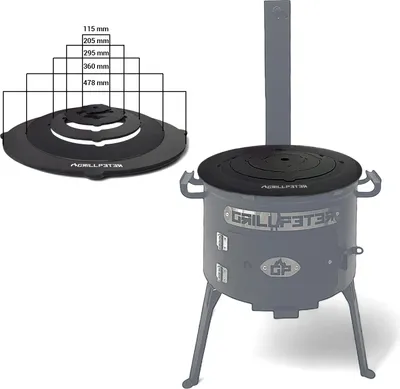 Produktbild von Adapterplatte für Utschak Ø 45 cm Kochplatte aus Stahl 4mm