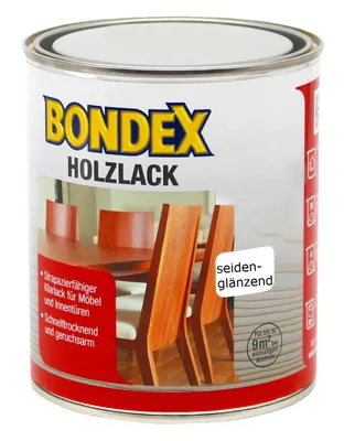 Produktbild von Bondex Holzlack seidenglänzend 0,75L Klarlack Holz Lack innen