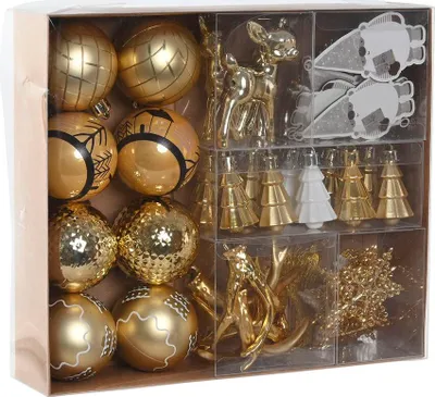 Obrázek produktu pro Vánoční ozdoby na stromeček Home ESPRIT Gold polyethylen 28 x 6 x 24 cm (55 kusů)
