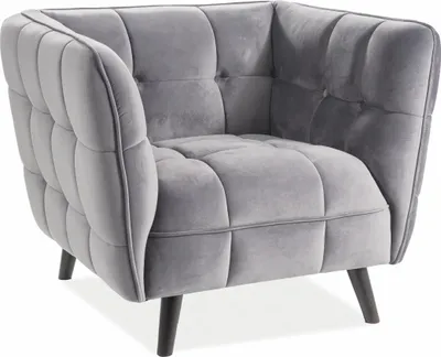 Zdjęcie produktu dla Fotel do salonu CASTELLO VELVET 1 szary