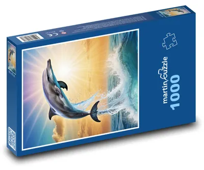 Obrázek produktu pro Puzzle 1000 Delfín v mořském západu - martinpuzzle