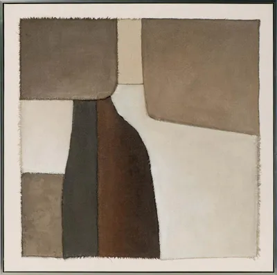 Produktbild von ArtUniverse Leinwandbild Brown Geometry I 80 x 80 cm