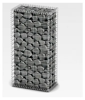Produktbild von Gabione 100x50x30cm Steinkorb Drahtkorb Mauer Säule Wand