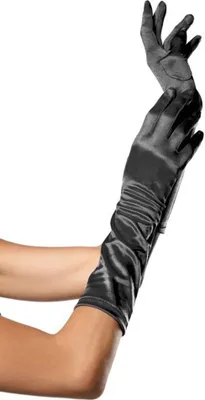 Produktbild von Leg Avenue Handschuhe aus Satin - schwarz - Einheitsgröße