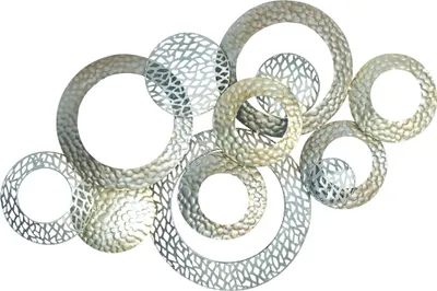 Produktbild von Formano extravagante Wanddeko Metall Design Kreise 74x46 cm