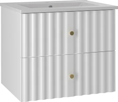 Produktbild von Waschtisch 60cm Izae mit 2 Schubladen, Weiß