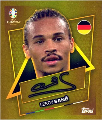 Produktbild von Topps UEFA EURO 2024 Fußball EM Sammelsticker - Gold Signature Sticker - Leroy Sane