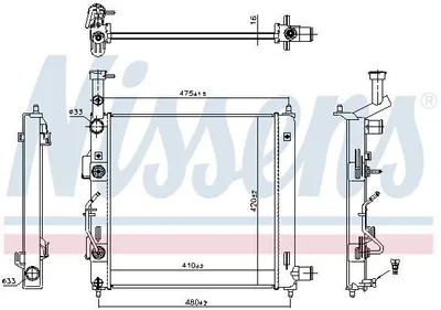 Produktbild von NISSENS 606866 Kühler Wasserkühler Motorkühler für KIA PICANTO (JA)